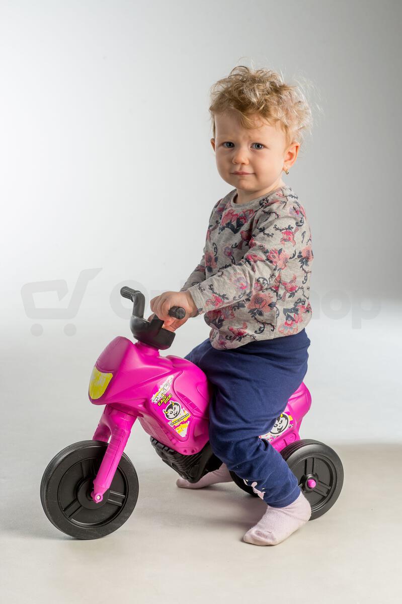 Odrážedlo Teddies Enduro Yupee růžové malé