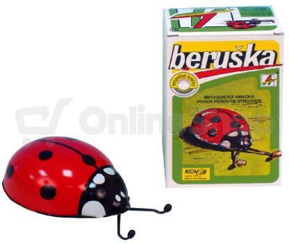 Beruška na klíček kov 10cm v krabičce Kovap