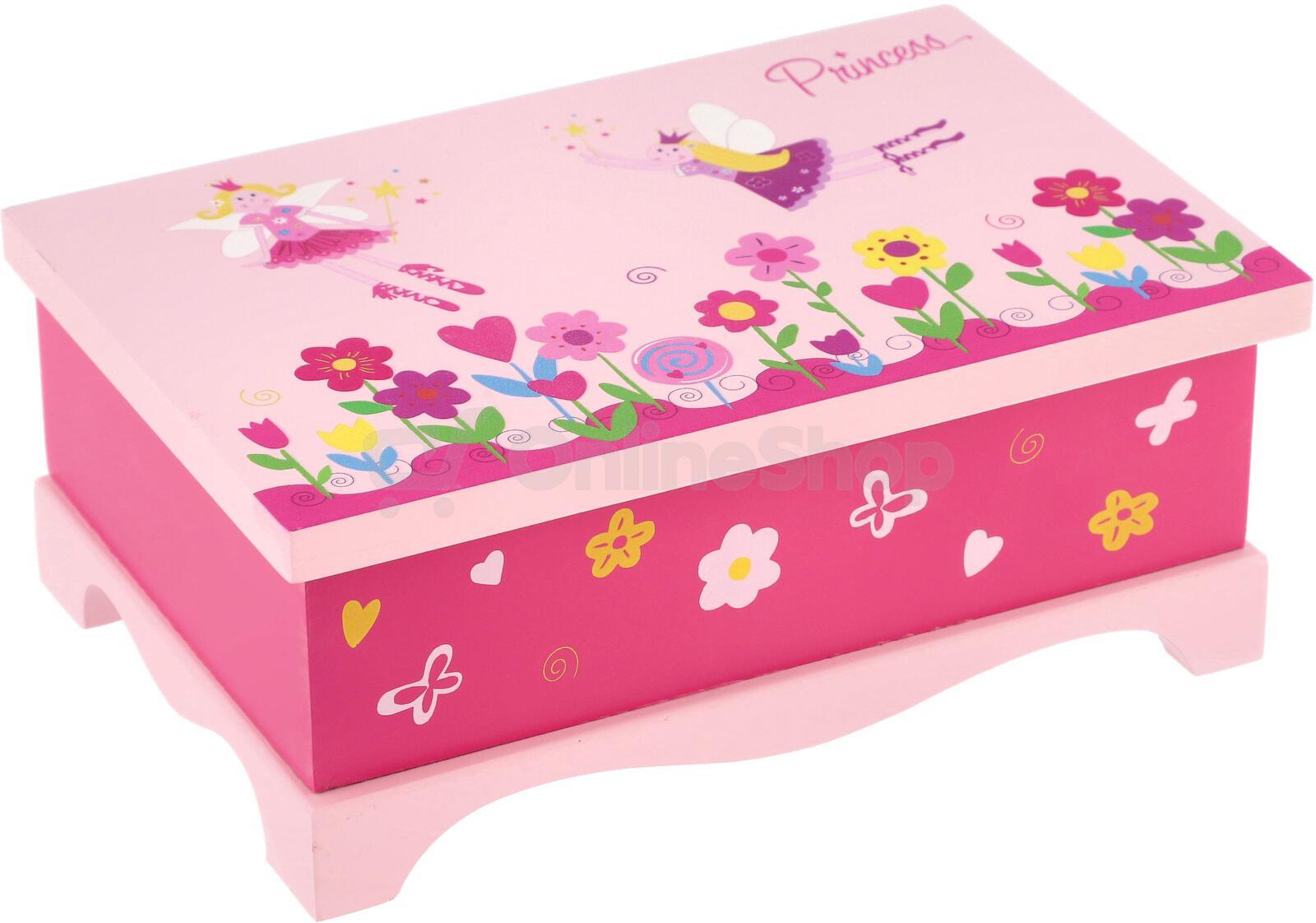 Skříňka šperkovnice Teddies Princess zrcadlo