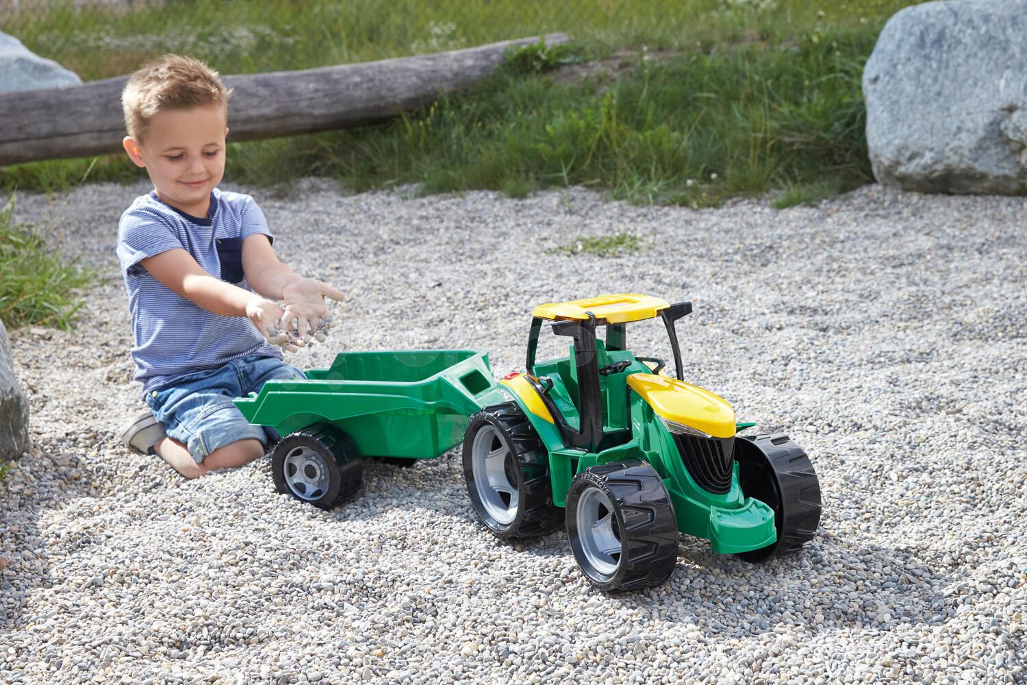 Lena Traktor plast bez lžíce a bagru s vozíkem