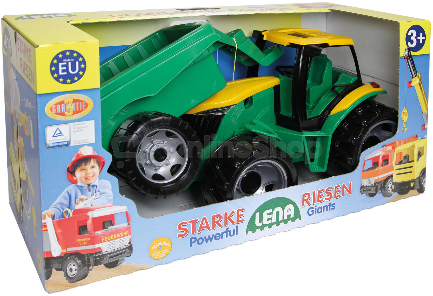 Lena Traktor plast bez lžíce a bagru s vozíkem