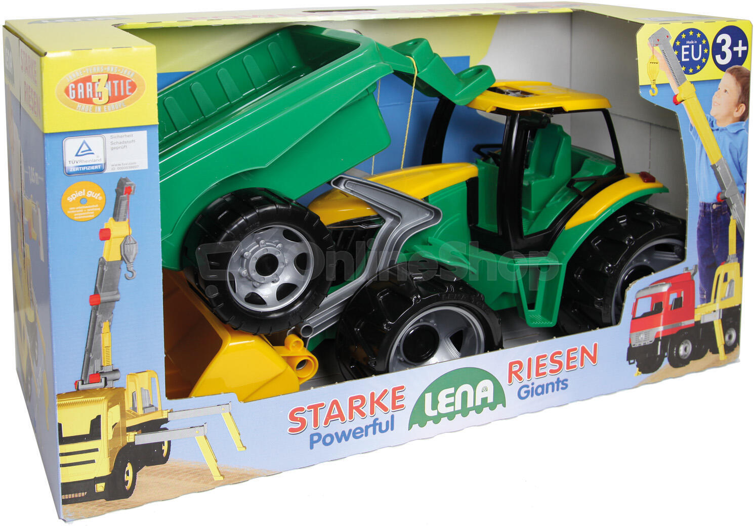 LENA Traktor se lžící 60cm a přívěsem 45cm