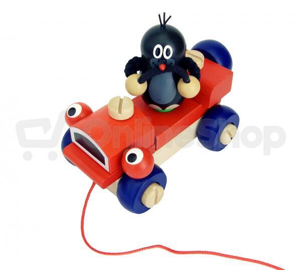 Dřevěné auto Detoa Krtek a mrkací auto