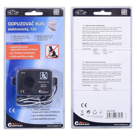 Odpuzovač škůdců Compass elektronický - Compass C07303 do&nbsp;auta (foto 2)
