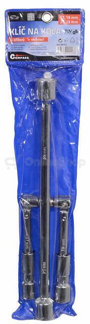 Klíč na kola COMPASS 17-19/21-23mm TÜV, GS