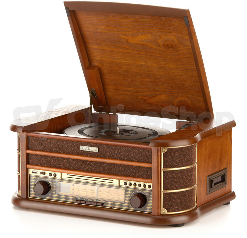 Gramofon s CD Hyundai RTCC 513 RIP O, RETRO, ořech