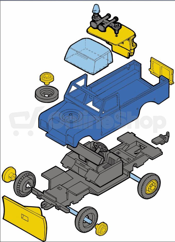 Stavebnice Seva Monti System 01 Technic Service land rover BASIC 1:35