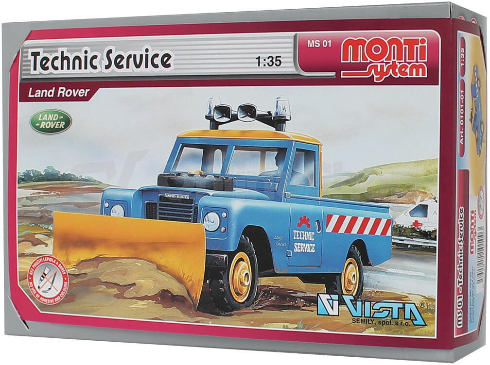 Stavebnice Seva Monti System 01 Technic Service land rover BASIC 1:35