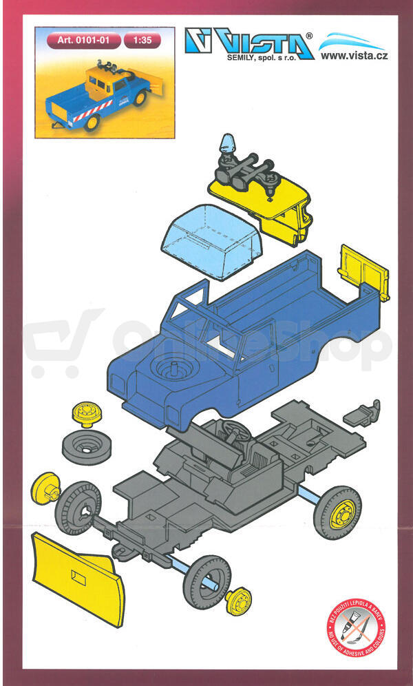 Stavebnice Seva Monti System 01 Technic Service land rover BASIC 1:35