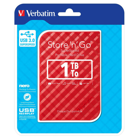 Extern disk VERBATIM Store 'n' Go GEN2 1TB, erven