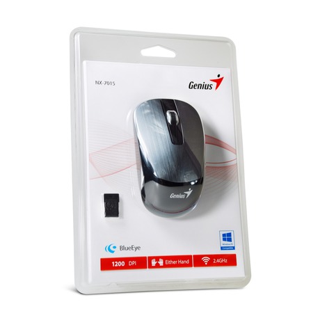 Myš Genius NX-7015 / optická / 3 tlačítka / 1600dpi - kovově šedá - Genius NX-7015 šedá (foto 1)