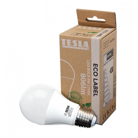 Žárovka LED Tesla klasik, 9W, E27, teplá bílá - Tesla klasik, 9W, E27, teplá bílá (foto 3)