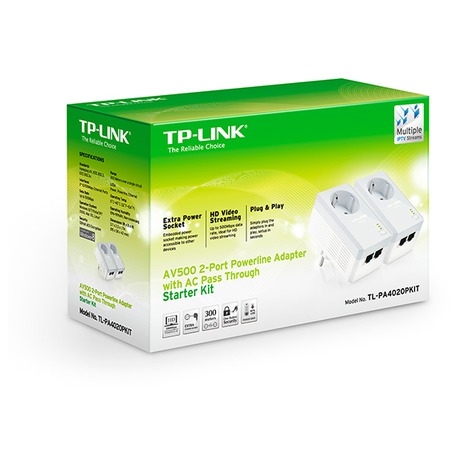 Síťový rozvod LAN po 230V TP-Link TL-PA4020PKIT Starter Kit - TP-Link TL-PA4020PKIT Starter Kit (foto 1)