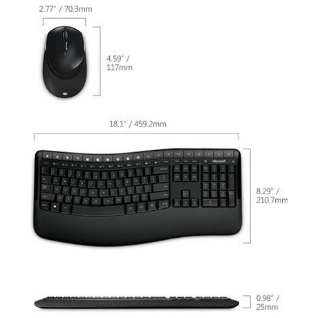 Microsoft Wireless Comfort Desktop 5050, ENG -&nbsp;černá (foto 2)