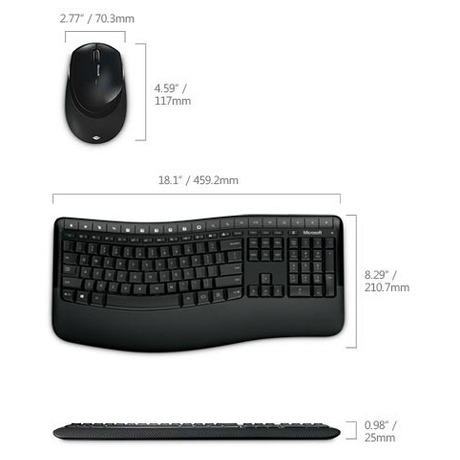 Microsoft Wireless Comfort Desktop 5050, ENG -&nbsp;černá (foto 4)