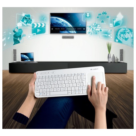 Klávesnice Logitech Wireless Keyboard K400 Plus, US - bílá - Logitech Wireless K400 Plus, US&nbsp;- bílá (foto 3)