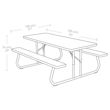 Piknikov set 183 cm LIFETIME 60112 LG1184