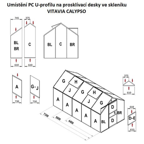 PC U-profily 4 mm pro skleník Lanit Plast VITAVIA CALYPSO 4400 - Vitavia CALYPSO 4400 (foto 2)