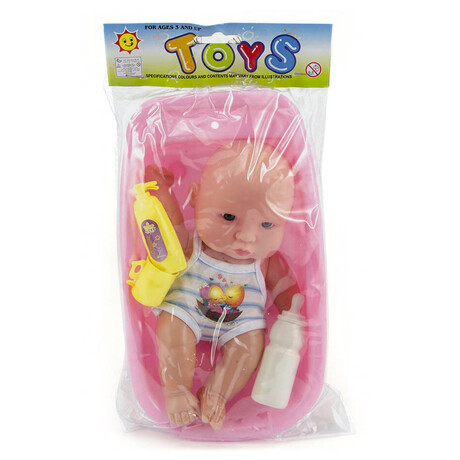 Teddies Miminko plast 18cm s doplky ve vanice v sku