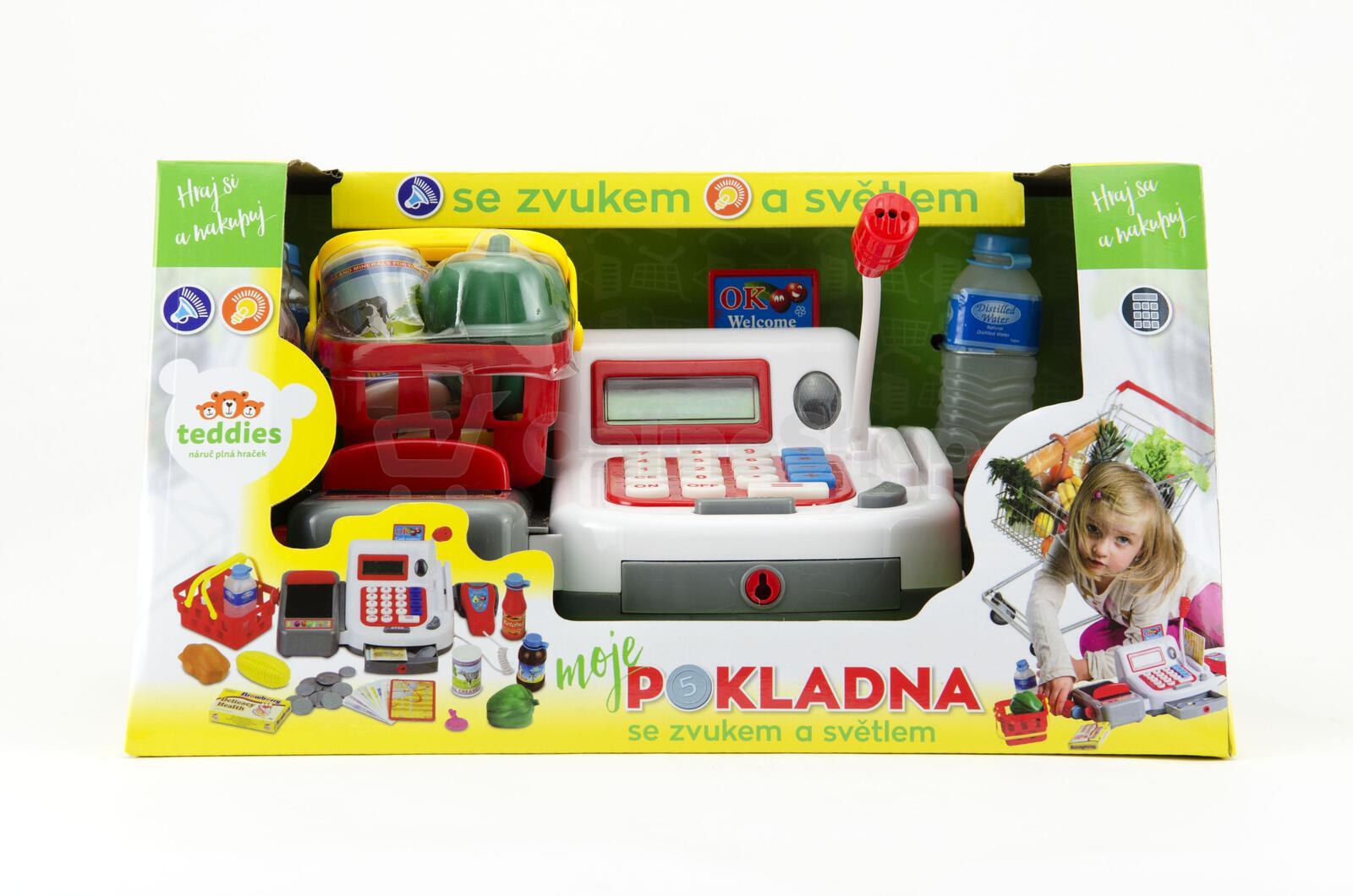 Digitální pokladna Teddies plast 30cm s doplňky