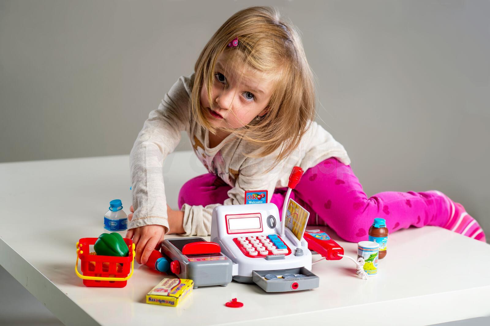 Digitální pokladna Teddies plast 30cm s doplňky