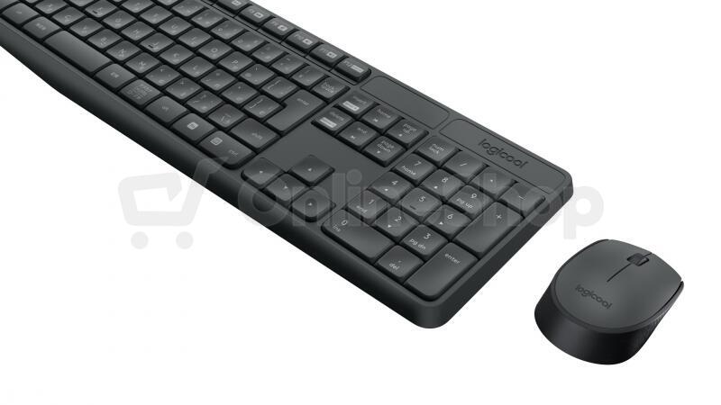 Klávesnice s myší Logitech Wireless Combo MK235, CZ - šedá