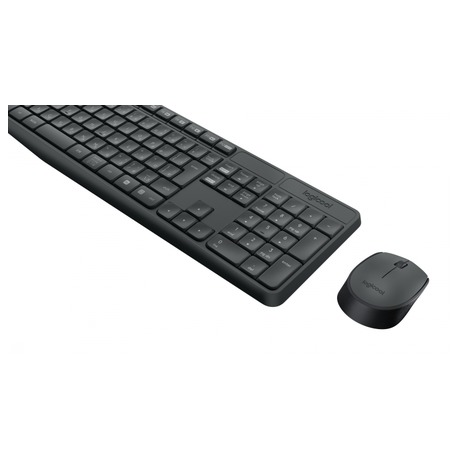 Klávesnice s myší Logitech Wireless Combo MK235, CZ layout - černá - Logitech Wireless Combo MK235, CZ&nbsp;- šedá (foto 1)