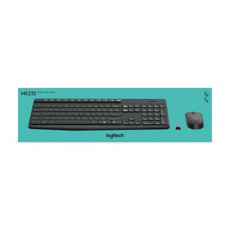 Klávesnice s myší Logitech Wireless Combo MK235, CZ layout - černá - Logitech Wireless Combo MK235, CZ&nbsp;- šedá (foto 7)
