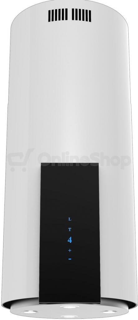 Odsavač par Guzzanti ostrůvkový ORW Glass White