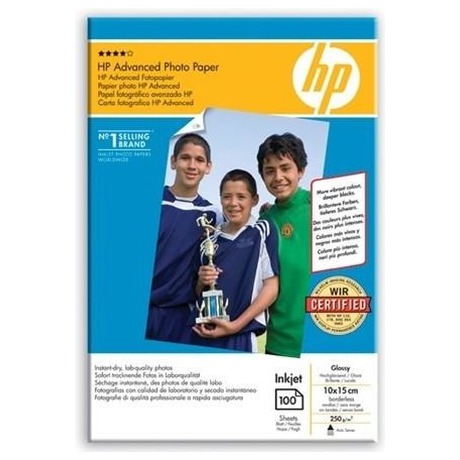 Fotopapr HP Advanced Photo Paper, leskl, 10 x 15cm, bez okraj, 100 list, 250 g/m2