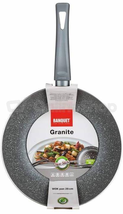 Banquet Pánev WOK nepř. GRANITE PR 28
