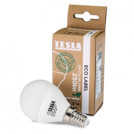 Žárovka LED Tesla mini globe, 3W, E14, teplá bílá - Tesla mini globe, 3W, E14, teplá bílá (foto 1)