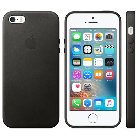 Kryt na mobil Apple Leather Case pro iPhone 5S/SE - černý - Apple Leather Case pro iPhone 5/5s/SE -&nbsp;černý (foto 1)