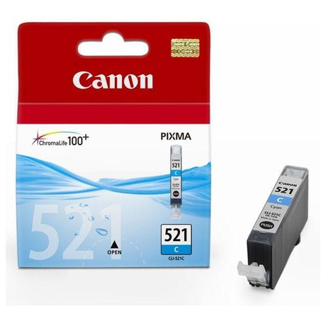 Inkoustová náplň Canon CLI-521C, 530 stran originální - modrá