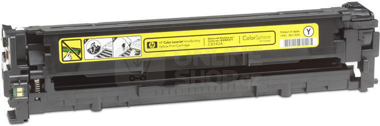 Toner HP CB542A, 1,4K stran originální - žlutý