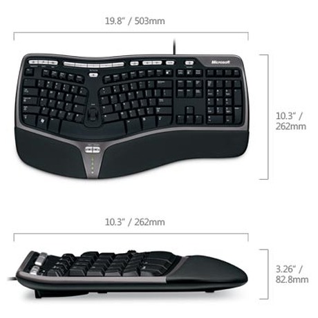 Klávesnice Microsoft Natural Ergonomic 4000, CZ - černá - Microsoft Natural Ergonomic 4000, CZ&nbsp;- černá (foto 8)