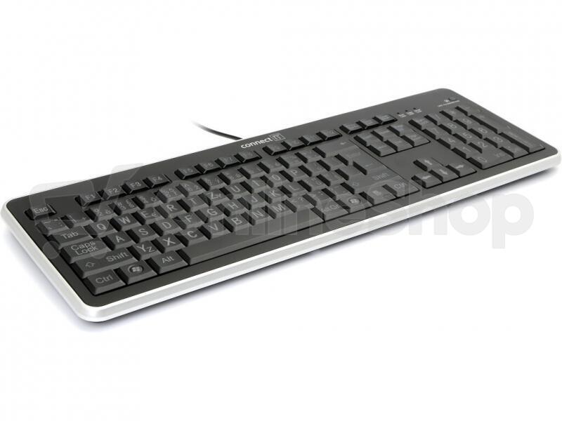 Klávesnice Connect IT CI-71 s velkým fontem, CZ - černá