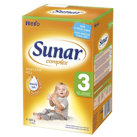 Kojenecké mléko Sunar Complex 3, 600g x 8ks - Sunar Complex 3,&nbsp;600g x&nbsp;8ks (foto 3)