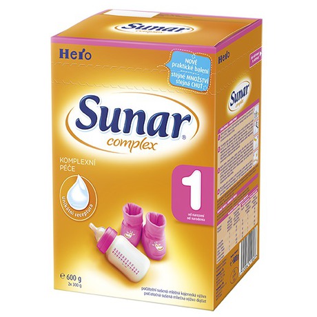 Kojenecké mléko Sunar Complex 1, 600g x 6ks - Sunar Complex 1,&nbsp;600g x&nbsp;6ks (foto 3)