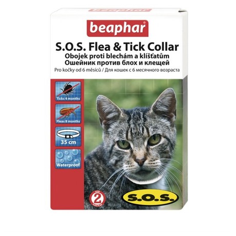 Antiparazitní obojek Beaphar SOS Flea pro kočky 35 cm