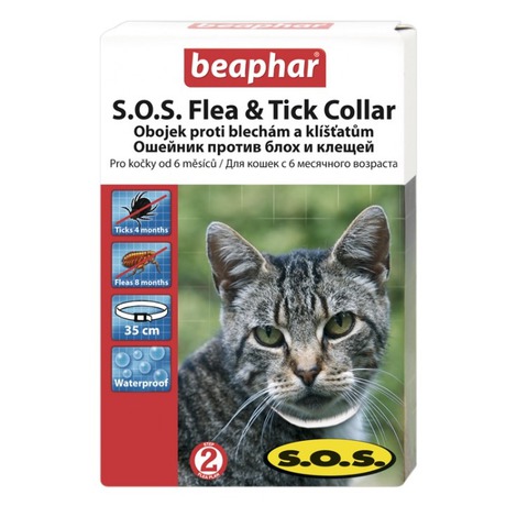 Antiparazitní obojek Beaphar SOS Flea pro kočky 35 cm