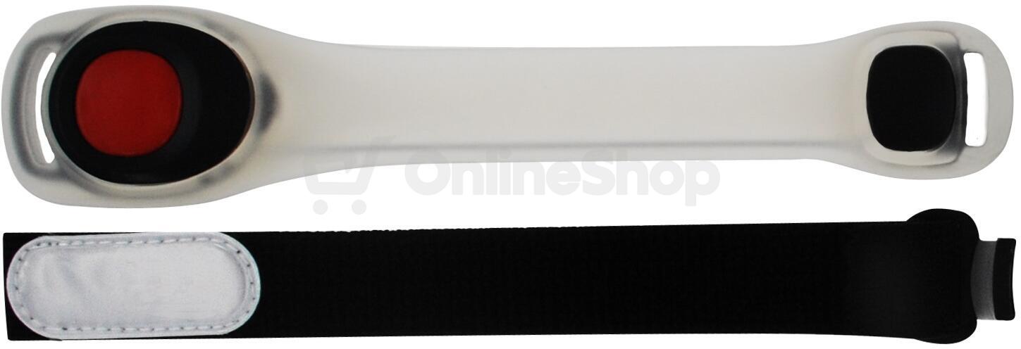 Reflexní pásek SportTeam LED 20 x 4 cm - červená