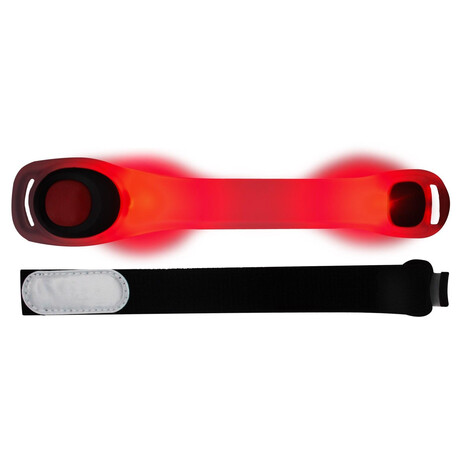 Reflexn psek SportTeam LED 20 x 4 cm - erven