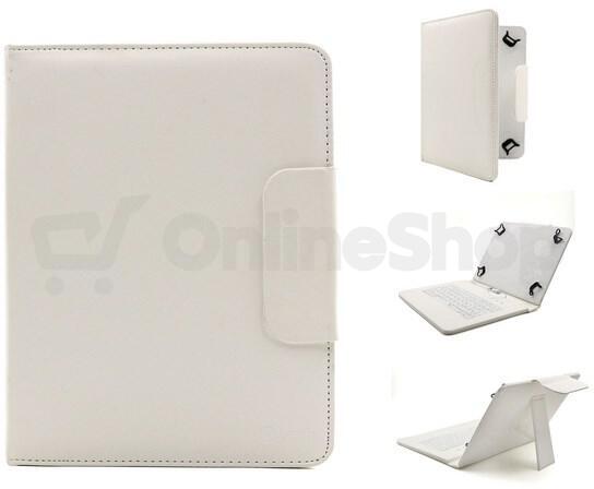 C-TECH PROTECT pouzdro univerzální s klávesnicí pro 9,7"-10,1" tablety, FlexGrip, NUTKC-04, bílé