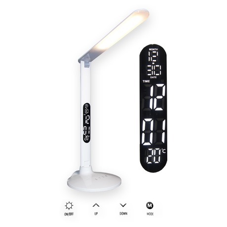 LED STOLNÍ LAMPIČKA T7 S DISPLEJEM BÍLÁ Massive 08902L - Massive 08902L (foto 1)
