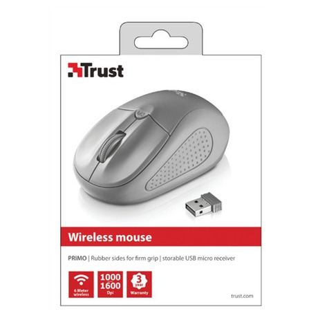 TRUST Primo Wireless Mouse, Grey