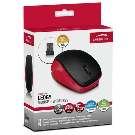 SPEEDLINK Ledgy Wireless Mouse - red