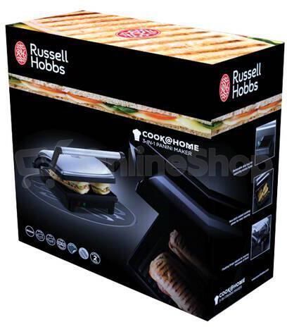 Russell Hobbs Cook@Home 3v1 panini gril/gril a plotnička
