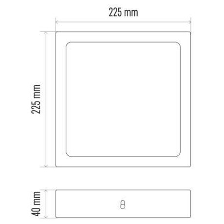 Emos LED pisazen svtidlo PROFI, tvercov, bl, 18W tepl bl (ZM6141)