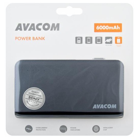 Power Bank Avacom 6000mAh 2,1A - černá - Avacom 6000mAh 2,1A -&nbsp;černá (foto 2)